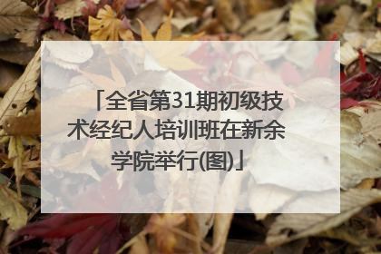 全省第31期初级技术经纪人培训班在新余学院举行(图)