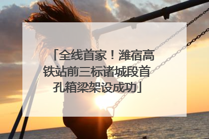 全线首家！潍宿高铁站前三标诸城段首孔箱梁架设成功