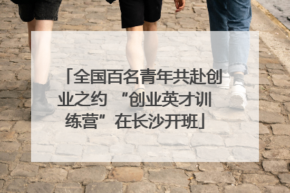 全国百名青年共赴创业之约 “创业英才训练营”在长沙开班