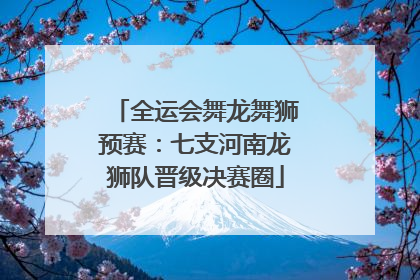 全运会舞龙舞狮预赛：七支河南龙狮队晋级决赛圈