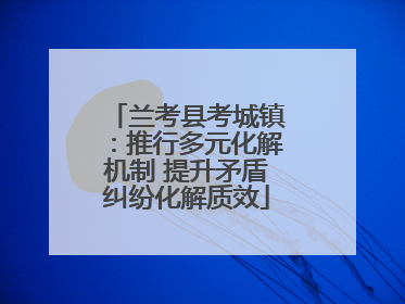 兰考县考城镇：推行多元化解机制 提升矛盾纠纷化解质效