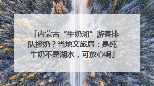 内蒙古“牛奶湖”游客排队接奶？当地文旅局：是纯牛奶不是湖水，可放心喝