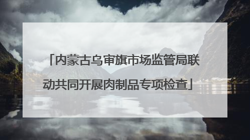 内蒙古乌审旗市场监管局联动共同开展肉制品专项检查
