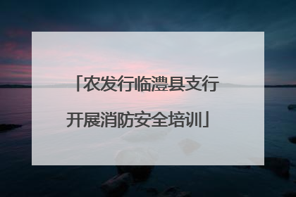 农发行临澧县支行开展消防安全培训