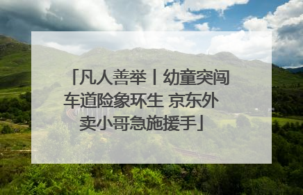 凡人善举丨幼童突闯车道险象环生 京东外卖小哥急施援手