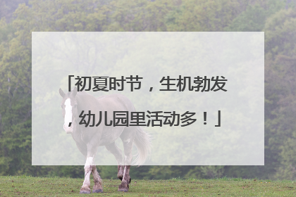 初夏时节，生机勃发，幼儿园里活动多！