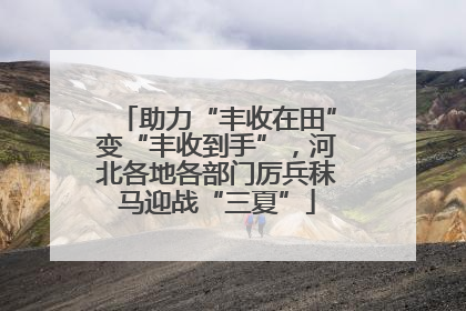 助力“丰收在田”变“丰收到手”，河北各地各部门厉兵秣马迎战“三夏”