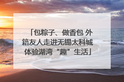 包粽子、做香包 外籍友人走进无锡太科城体验湖湾“趣”生活