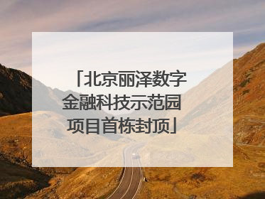 北京丽泽数字金融科技示范园项目首栋封顶