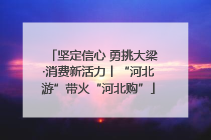 坚定信心 勇挑大梁·消费新活力丨“河北游”带火“河北购”