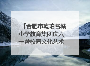 合肥市琥珀名城小学教育集团庆六一暨校园文化艺术节闭幕式文艺汇演圆满举行