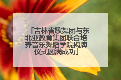 吉林省歌舞团与东北亚教育集团联合培养音乐舞蹈学院揭牌仪式圆满成功