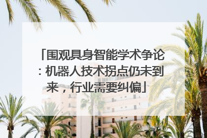围观具身智能学术争论：机器人技术拐点仍未到来，行业需要纠偏