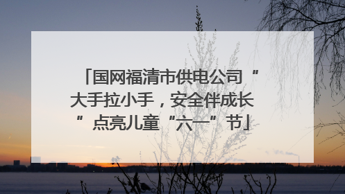 国网福清市供电公司“大手拉小手，安全伴成长”点亮儿童“六一”节