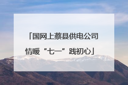 国网上蔡县供电公司情暖“七一”践初心