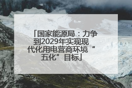 国家能源局：力争到2029年实现现代化用电营商环境“五化”目标