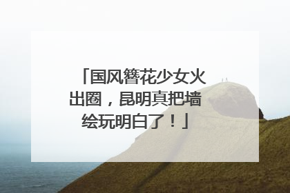 国风簪花少女火出圈，昆明真把墙绘玩明白了！