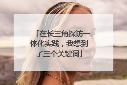 在长三角探访一体化实践，我想到了三个关键词