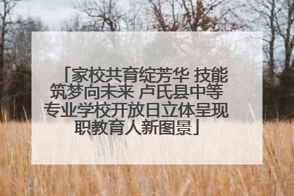 家校共育绽芳华 技能筑梦向未来 卢氏县中等专业学校开放日立体呈现职教育人新图景