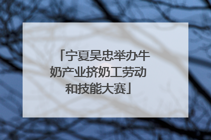 宁夏吴忠举办牛奶产业挤奶工劳动和技能大赛