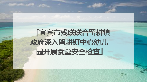 宜宾市残联联合留耕镇政府深入留耕镇中心幼儿园开展食堂安全检查