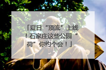 夏日“顶流”上线！石家庄这些公园“荷”你约个会！