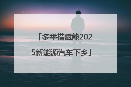 多举措赋能2025新能源汽车下乡