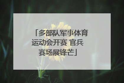 多部队军事体育运动会开赛 官兵赛场展锋芒