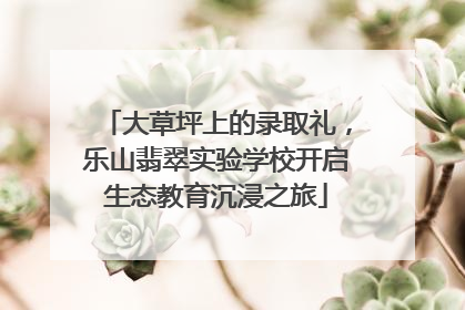 大草坪上的录取礼，乐山翡翠实验学校开启生态教育沉浸之旅
