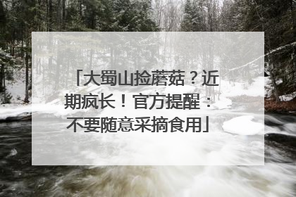大蜀山捡蘑菇？近期疯长！官方提醒：不要随意采摘食用