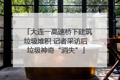 大连一高速桥下建筑垃圾堆积 记者采访后垃圾神奇“消失”