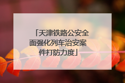 天津铁路公安全面强化列车治安案件打防力度