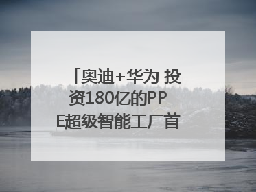 奥迪+华为 投资180亿的PPE超级智能工厂首款产品要搞大事情？｜粤港澳车展