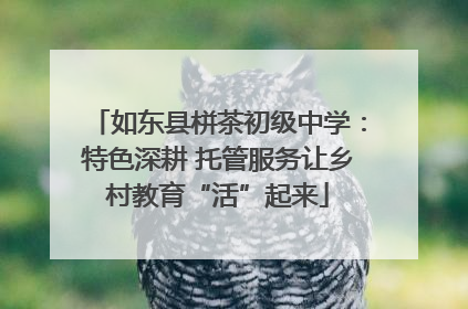 如东县栟茶初级中学：特色深耕 托管服务让乡村教育“活”起来