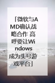 微软与AMD确认战略合作 高呼要让Windows成为头号游戏平台
