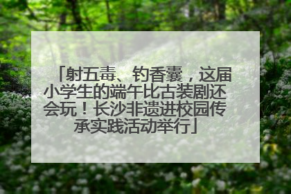 射五毒、钓香囊，这届小学生的端午比古装剧还会玩！长沙非遗进校园传承实践活动举行