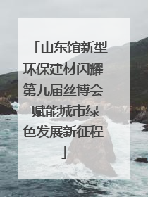 山东馆新型环保建材闪耀第九届丝博会 赋能城市绿色发展新征程