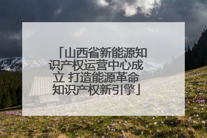 山西省新能源知识产权运营中心成立 打造能源革命知识产权新引擎