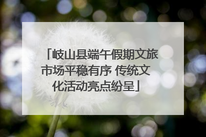 岐山县端午假期文旅市场平稳有序 传统文化活动亮点纷呈