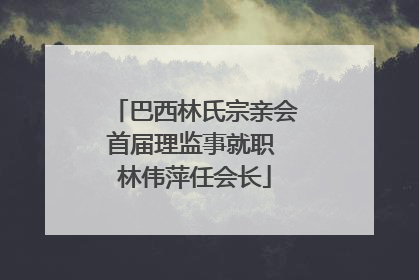 巴西林氏宗亲会首届理监事就职 林伟萍任会长