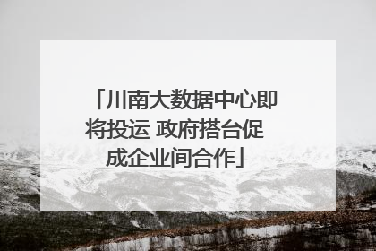 川南大数据中心即将投运 政府搭台促成企业间合作
