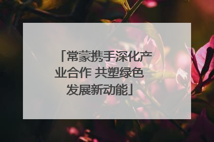 常蒙携手深化产业合作 共塑绿色发展新动能