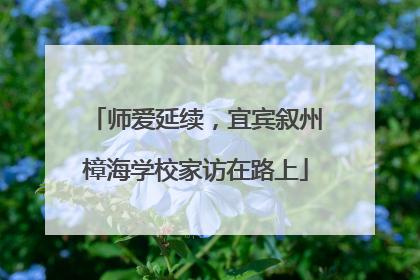 师爱延续，宜宾叙州樟海学校家访在路上