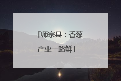 师宗县：香葱产业一路鲜