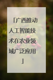 广西推动人工智能技术在农业领域广泛应用