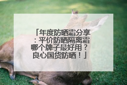 年度防晒霜分享：平价防晒隔离霜哪个牌子最好用？良心国货防晒！