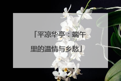平凉华亭：端午里的温情与乡愁