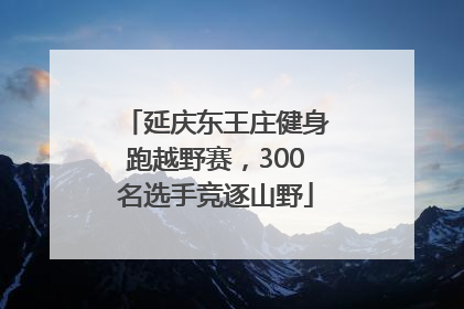 延庆东王庄健身跑越野赛，300名选手竞逐山野