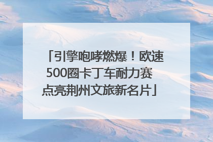引擎咆哮燃爆！欧速500圈卡丁车耐力赛点亮荆州文旅新名片