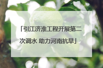引江济淮工程开展第二次调水 助力河南抗旱